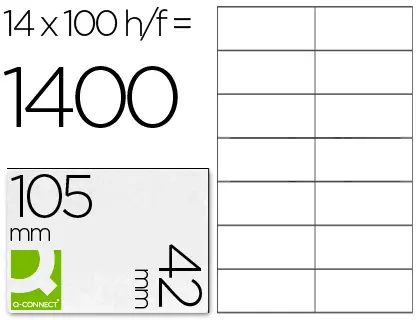 Imagen ETIQUETA ADHESIVA 105X42 C/100 H