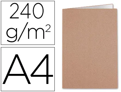 Imagen Subcarpeta liderpapel din a4 kraft interior blanco 240g/m2 50 und