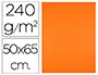 Imagen Cartulina liderpapel 50x65 cm 240g/m2 naranja paquete de 25 unidades 2