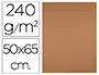 Imagen Cartulina liderpapel 50x65 cm 240g/m2 marron escolar paquete de 25 unidades 2