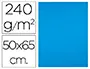 Imagen Cartulina liderpapel 50x65 cm 240g/m2 azul turquesa paquete de 25 unidades 2