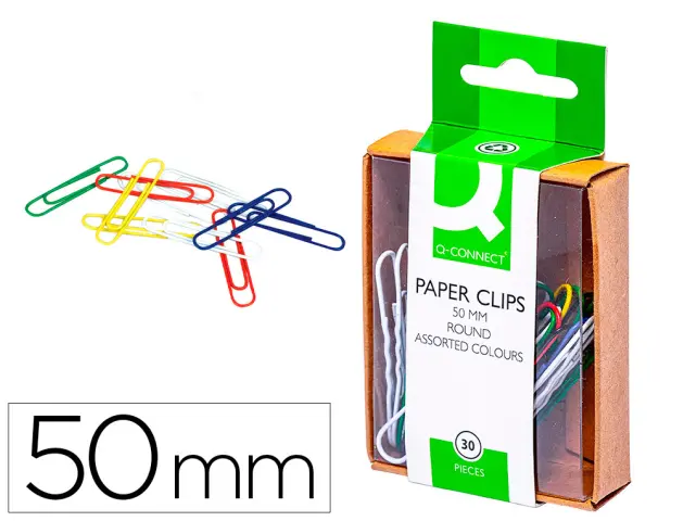 Imagen CLIPS COLORES SURTIDOS 50 MM C/30