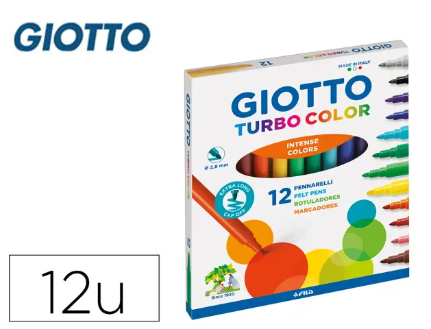 Imagen ROTULADOR GIOTTO TURBO COLOR 12UND