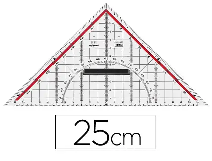 Imagen ESCUADRA MOR GEOMETRIA 25 CMS PLAST