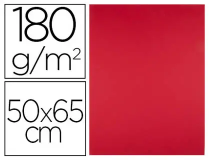 Imagen CARTULINA LIDERPAPEL 50X65 ROJO NAV