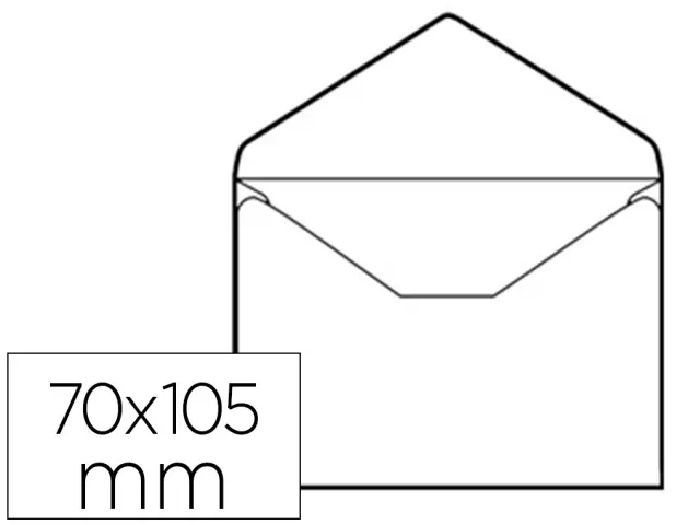 Imagen Sobre liderpapel n.0 blanco tarjeta de visita 70x105mm engomado caja de 100 unidades.
