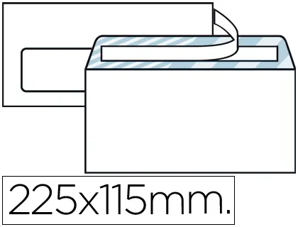 Imagen SOBRE AMERICANO BLANCO 115X225 C/500 VEN./ IZQ.