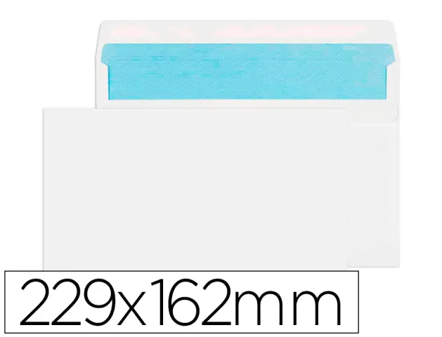 Imagen Sobre n.11 blanco din c5 162x229 tira de silicona caja de 500 unidades