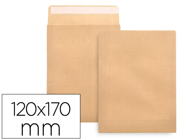 Imagen Sobre liderpapel bolsa n.2 kraft salarios 120x176 mm tira de silicona caja de 1000 unidades