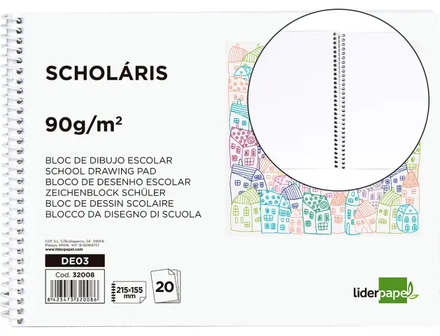 Imagen BLOC DIBUJO LIDERPAPEL 4 20H LISO