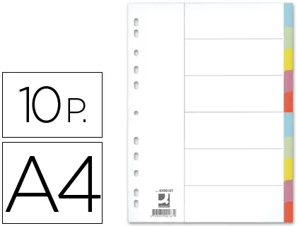 Imagen SEPARADORES CARTULINA 10 UNIDADES