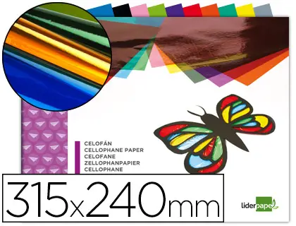 Imagen BLOC PAPEL CELOFAN COLORES 10H