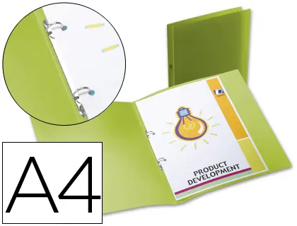 Imagen CARPETA BEAUTONE 2 ANILLAS A4 VERDE