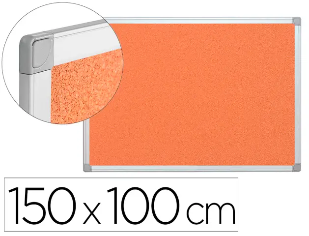 Imagen Pizarra corcho marco de aluminio 150x100 cm extra corcho 5 mm