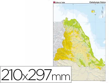 Imagen MAPA MUDO COLOR DIN A4 CATALUA FISICO 100 und