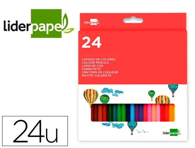 Imagen LAPICES DE COLORES LIDERPAPEL C/24