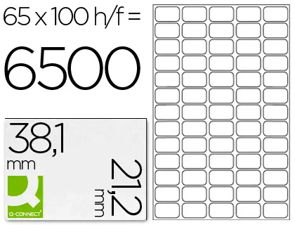 Imagen ETIQUETAS ADHESIVAS 65 X HOJA