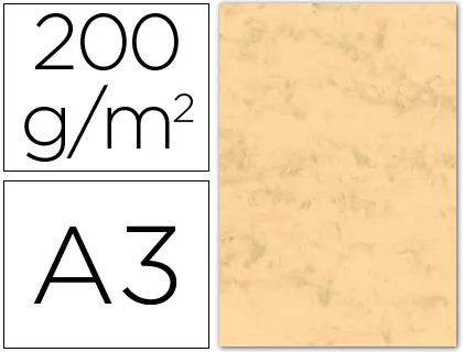 Imagen CARTULINA MARMOLADA A3 OCRE