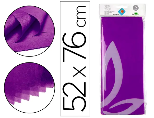 Imagen PAPEL SEDA LIDERPAPEL 52X76 VIOLETA