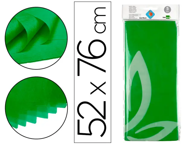 Imagen PAPEL SEDA LIDERAPAPEL 52X76 VERDE