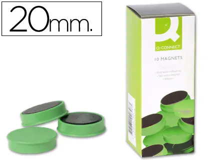 Imagen IMANES PIZARRA Q-CONNET 20MM VERDE