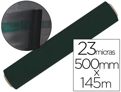 Imagen Film extensible manual bobina -ancho 500 mm. -largo 145 mt espesor 23 micras negro