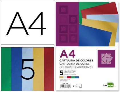 Imagen CARTULINA METALIZADA A4 50 H COLORE