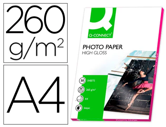 Imagen PAPEL FOTO GLOSY INK-JET A4 160GR