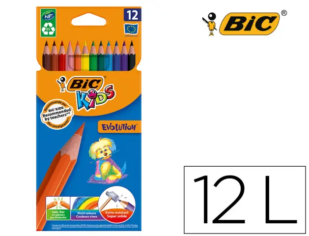 Imagen LAPICES COLORES BIC KIDS + RESISTEN