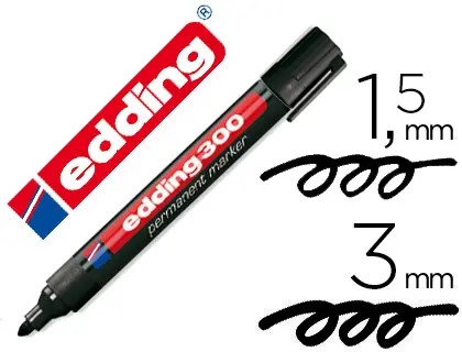 Imagen ROTULADOR EDDING 300 NEGRO PERMAN. PUNTA 1,5-3 MM