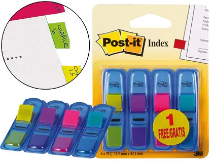 Imagen BANDERITAS SEALIZADORAS POST-IT 3+1 GRATIS CLIPS