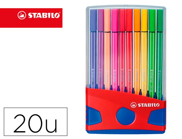 Imagen ROTULADOR STABILO PEN 68 ESTUCHE 20 COLORES