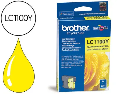 Imagen INK JET BROTHER ORIG LC1100 YELLOW