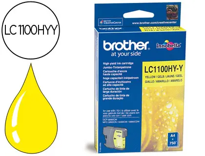 Imagen INK JET BROTHER LC 1100 HY AMARILLO
