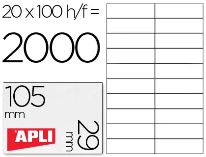 Imagen ETIQUETAS ADHESIVAS APLI 105X29