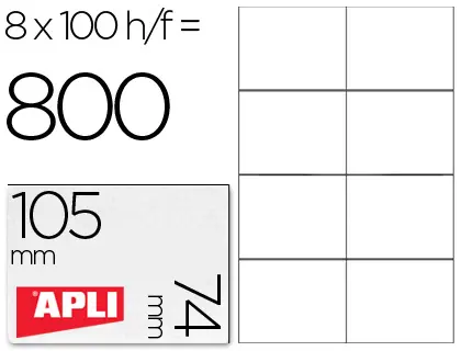 Imagen ETIQUETAS ADHESIVAS 105X74MM