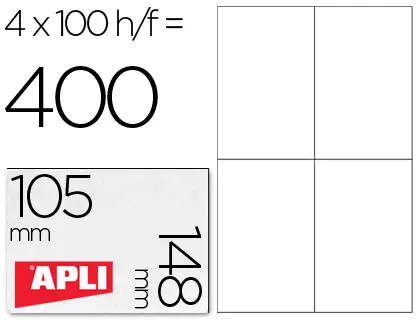 Imagen ETIQUETAS ADHESIVAS 105X148MM