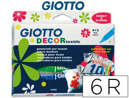 Imagen ROTULADOR GIOTTO DECOR TEXTILE 6UN