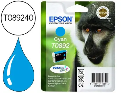 Imagen INK JET EPSON T0892 ORIGINAL CYAN