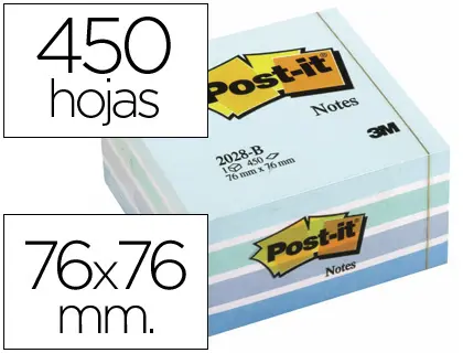 Imagen BLOC DE NOTAS ADHESIVAS QUITA Y PON POSTIT 76X76 A