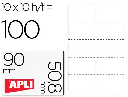 Imagen TARJETA DE VISITA APLI MICROPERFORADA 200G 90X50.8