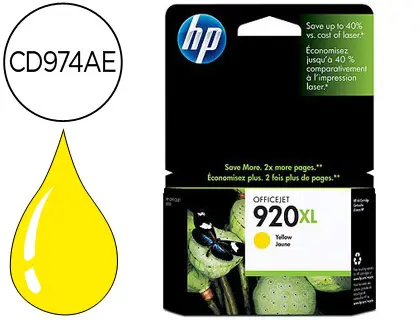 Imagen INK JET HP ORIGINAL 920 XL AMARILLO