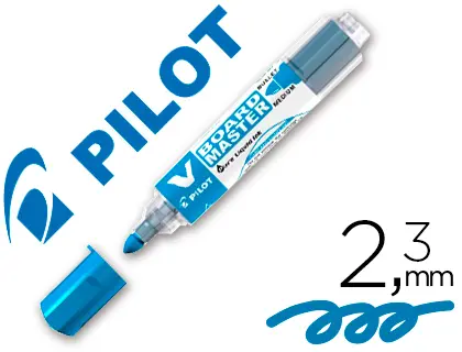 Imagen Rotulador pilot v board master para pizarra blanca azul tinta liquida trazo 2,3mm