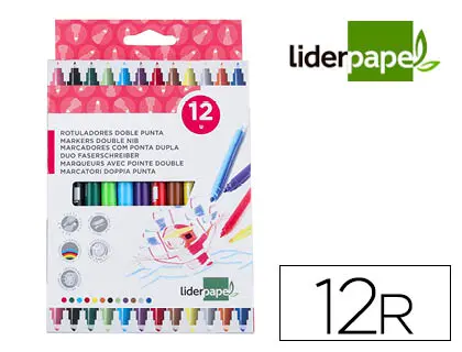 Imagen ROTULADORES LIDERPAPEL DUO 12 UNIDADES