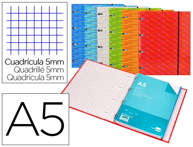 Imagen CARPEBLOC A5 LIDERPAPEL CUADRICULA 5MM