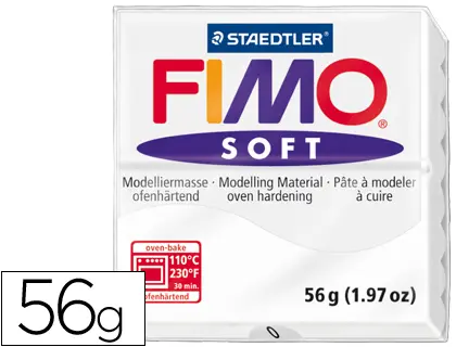 Imagen PLASTILINA SOFT FIMO BLANCA N0