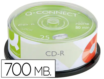 Imagen Cd-r capacidad 700mb duracion 80min  25 und