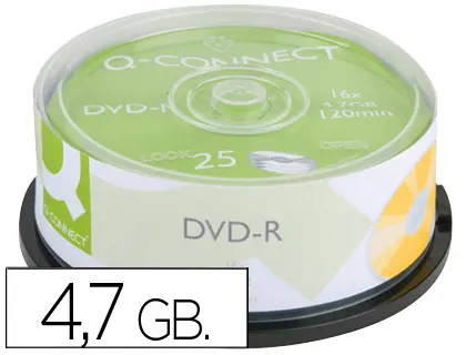 Imagen DVD-R Q- CONNECT 25 UND.(CANON INCLUIDO)