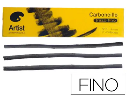 Imagen CARBONCILLO TRAZO FINO 3-4 MM 10 UND