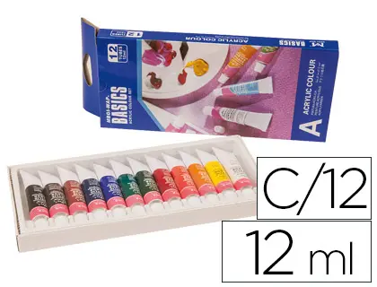 Imagen PINTURA ACRILICA ARTIST CAJA 12 COLORES